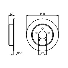 BOSCH Brzdový kotúč plny Ø290mm   0 986 479 102_thumb5