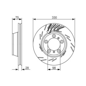 BOSCH Brzdový kotúč drazkovany Ø330mm   0 986 479 733_thumb5