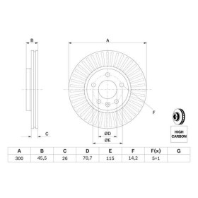 BOSCH Brzdový kotúč vetraný Ø300mm   0 986 479 C56_thumb5