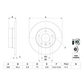 BOSCH Brzdový kotúč plny Ø280mm   0 986 478 561_thumb5