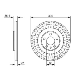 BOSCH Brzdový kotúč vetraný Ø330mm   0 986 479 750_thumb5