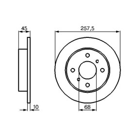 BOSCH Brzdový kotúč plny Ø257,8mm   0 986 478 564_thumb5