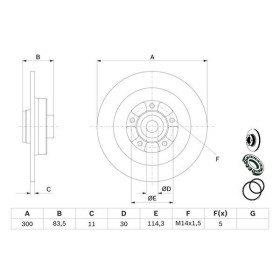 BOSCH Brzdový kotúč plny Ø300mm   0 986 479 445_thumb5