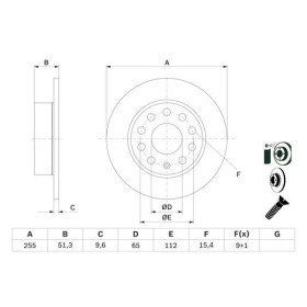 BOSCH Brzdový kotúč plny Ø255mm   0 986 479 099_thumb5