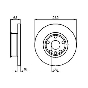 BOSCH Brzdový kotúč plny Ø282mm   0 986 478 613_thumb5