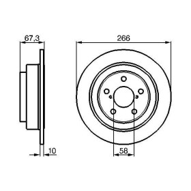 BOSCH Brzdový kotúč plny Ø266mm   0 986 478 799_thumb5