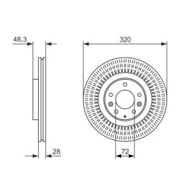 BOSCH Brzdový kotúč vetraný Ø320mm   0 986 479 795_thumb5