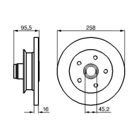 BOSCH Brzdový kotúč plny Ø257,7mm   0 986 478 224_thumb5