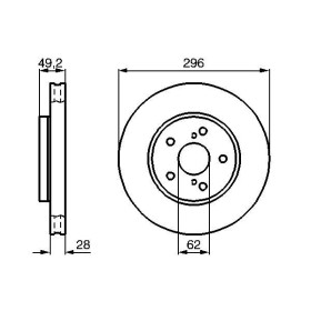 BOSCH Brzdový kotúč vetraný Ø296mm   0 986 478 968_thumb5