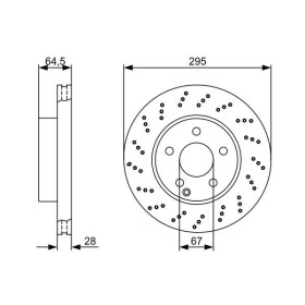 BOSCH Brzdový kotúč dierovany Ø295mm   0 986 479 331_thumb5