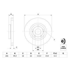 BOSCH Brzdový kotúč vetraný Ø295mm   0 986 479 454_thumb5