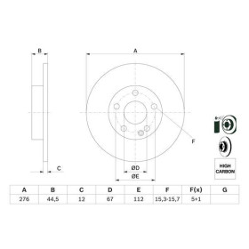 BOSCH Brzdový kotúč plny Ø276mm   0 986 479 185_thumb5