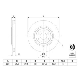 BOSCH Brzdový kotúč vetraný Ø320mm   0 986 479 357_thumb5