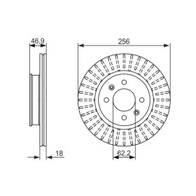 BOSCH Brzdový kotúč vetraný Ø256mm   0 986 479 577_thumb5