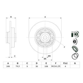 BOSCH Brzdový kotúč plny Ø249mm   0 986 479 400_thumb5