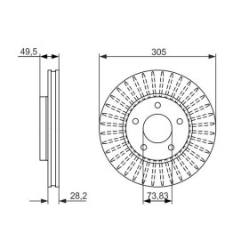 BOSCH Brzdový kotúč vetraný Ø326mm   0 986 479 698_thumb5