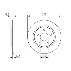 BOSCH Brzdový kotúč plny Ø305mm   0 986 479 050_thumb5