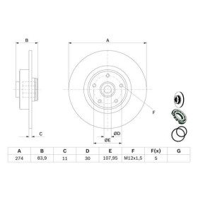 BOSCH Brzdový kotúč plny Ø274mm   0 986 479 273_thumb5