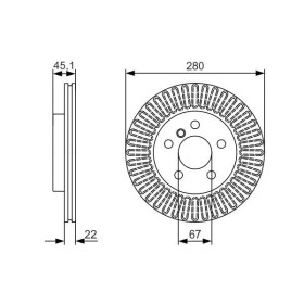 BOSCH Brzdový kotúč vetraný Ø280mm   0 986 479 C97_thumb5