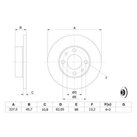 BOSCH Brzdový kotúč plny Ø227,5mm   0 986 478 063_thumb5