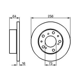 BOSCH Brzdový kotúč plny Ø256mm   0 986 479 B24_thumb5