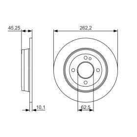 BOSCH Brzdový kotúč plny Ø262,1mm   0 986 479 A44_thumb5