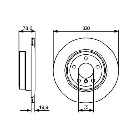 BOSCH Brzdový kotúč vetraný Ø320mm   0 986 479 442_thumb5