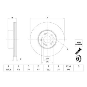 BOSCH Brzdový kotúč vetraný Ø319.8mm   0 986 478 527_thumb5