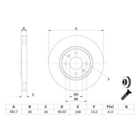 BOSCH Brzdový kotúč vetraný Ø282,7mm   0 986 478 831_thumb5