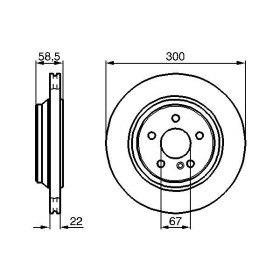 BOSCH Brzdový kotúč vetraný Ø300mm   0 986 478 473_thumb5