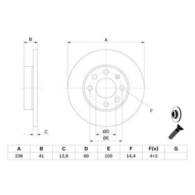 BOSCH Brzdový kotúč plny Ø236mm   0 986 479 B20_thumb5