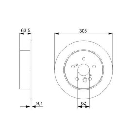 BOSCH Brzdový kotúč plny Ø303mm   0 986 479 C02_thumb5