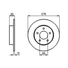 BOSCH Brzdový kotúč plny Ø278mm   0 986 479 B64_thumb5