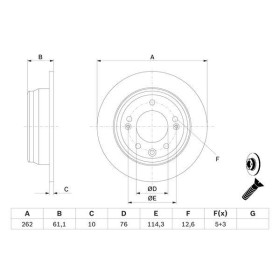 BOSCH Brzdový kotúč plny Ø262mm   0 986 479 C14_thumb5