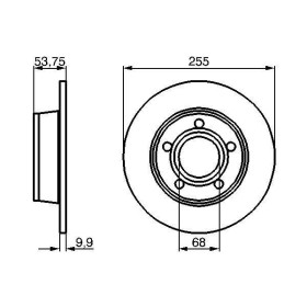 BOSCH Brzdový kotúč plny Ø255mm   0 986 478 704_thumb5