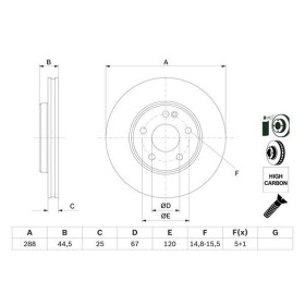 BOSCH Brzdový kotúč vetraný Ø288mm   0 986 479 234_thumb5