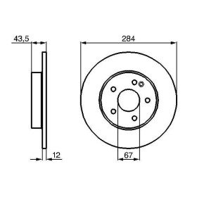 BOSCH Brzdový kotúč plny Ø284mm   0 986 478 262_thumb5