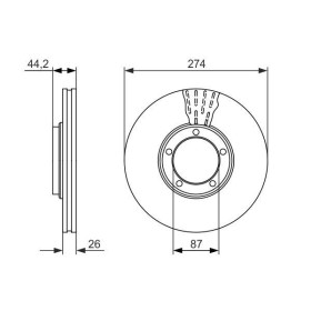 BOSCH Brzdový kotúč vetraný Ø274mm   0 986 479 696_thumb5