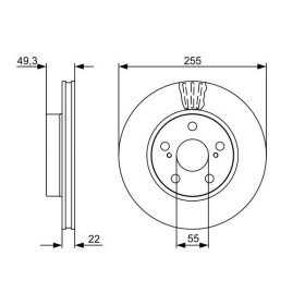 BOSCH Brzdový kotúč vetraný Ø255mm   0 986 479 564_thumb5