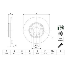 BOSCH Brzdový kotúč vetraný Ø314mm   0 986 479 467_thumb5