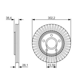 BOSCH Brzdový kotúč vetraný Ø302mm   0 986 479 046_thumb5