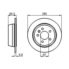 BOSCH Brzdový kotúč plny Ø280mm   0 986 478 873_thumb5