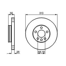 BOSCH Brzdový kotúč vetraný Ø313mm   0 986 478 296_thumb5