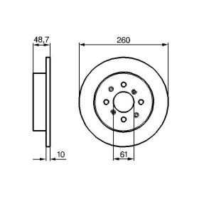 BOSCH Brzdový kotúč plny Ø260mm   0 986 479 014_thumb5