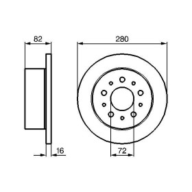 BOSCH Brzdový kotúč plny Ø280mm   0 986 479 B63_thumb5