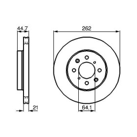 BOSCH Brzdový kotúč vetraný Ø262mm   0 986 479 B23_thumb5