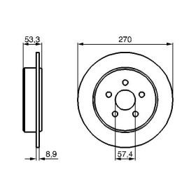 BOSCH Brzdový kotúč plny Ø269,8mm   0 986 478 514_thumb5