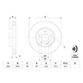 BOSCH Brzdový kotúč vetraný Ø300mm   0 986 479 C50_thumb5