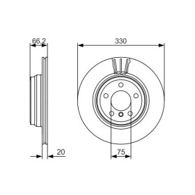 BOSCH Brzdový kotúč vetraný Ø330mm   0 986 479 622_thumb5