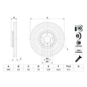 BOSCH Brzdový kotúč Brzdovy kotuc dvojdielny Ø385mm   0 986 479 E25_thumb5